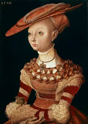 Porträtt av damen av Lucas Cranach Elder (1472-1553)