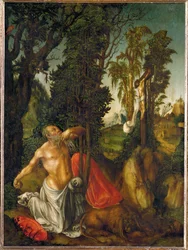 Saint Jerome Penitent (målning på lind)
