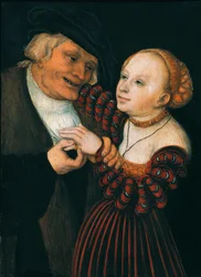 The Old Man and the Young Woman, ca 1530 (olja på duk)