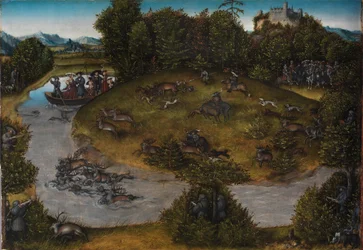 Kurfyrsten Fredrik den vises hjortjakt, ca 1530 (olja på panel)