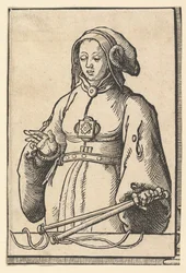 Agripin Sibyl, från serien av Sibyll, ca. 1530.