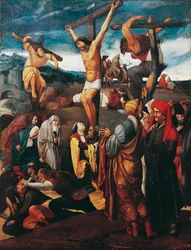 Crucifixion, av Lucas van Leyden (cirka 1494-1533)
