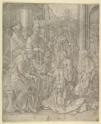 Ester före Ahasveros, 1518.