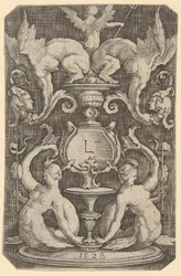 Panel av prydnad med två sirener, 1528.
