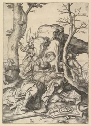 Simson och Delila, ca. 1507.