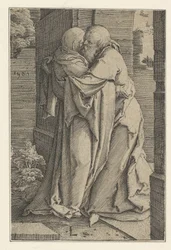 St. Joachim omfamnar St. Anna, 1520.