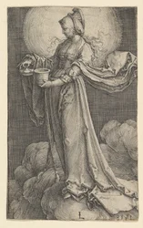 St. Maria Magdalena på molnen, 1518.