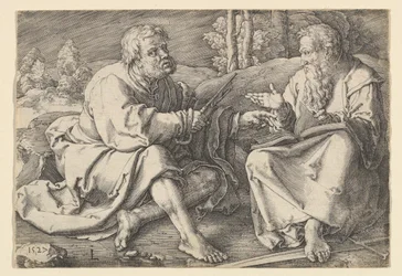 Sts. Peter och Paul sitter i ett landskap, 1527.