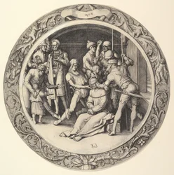 The Mocking of Christ, från Circular Passion, 1509.