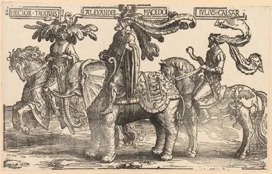 De nio hjältarna: Hector av Troja, Alexander av Makedonien, Julius Caesar, 1515-1517.