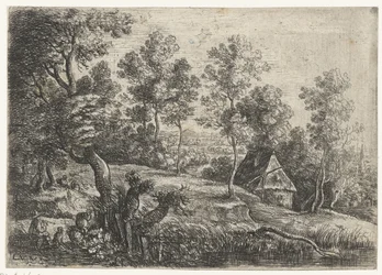 Landskap med hus och brunn Fem landskap (serietitel)