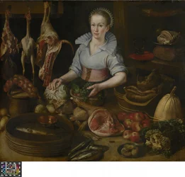 The Kitchen Maid (olja på panel)