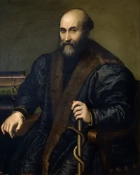 Porträtt av Pietro Manna, 1557.