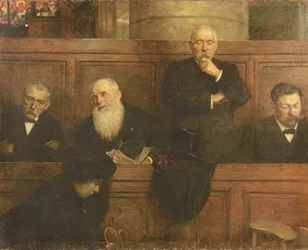 Kyrkovärdarna (olja på duk)
