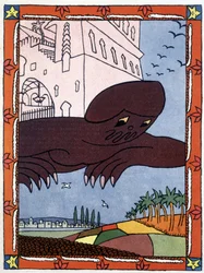 Ett geni - i "" Tusen och en natt"" ill. av Lucien Laforge (1889-1952)