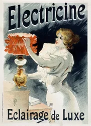 Reklamaffisch för ”Electricine: lyxbelysning”