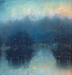 Constantinople (The Harbor Evening) (pastell på papper)