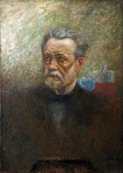Porträtt av Louis Pasteur (1822-1895) (olja på duk)