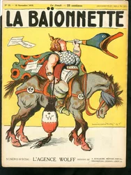 Omslag till "La Baionnette", satirisk i färg