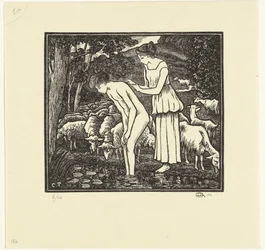 Daphnis tvättas av Cloë Daphnis et Chloé (serietitel)