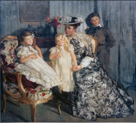 Madame Simon med sina barn