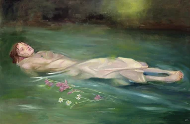 Girl drifting, 2004 (olja på pannå)
