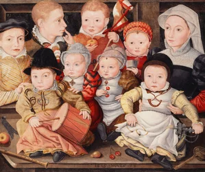 Gruppporträtt av barn, 1565