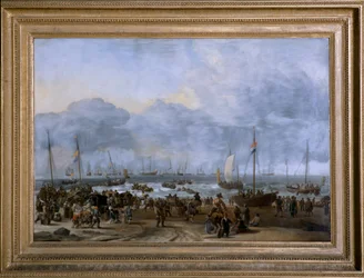 Vilhelm av Oranges landstigning i Scheveningen (olja på duk)