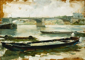 Pråmar på Seine, Paris,