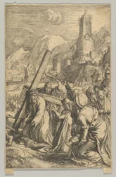Kristus som bär korset, från The Passion of Christ, ca. 1623.