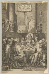 Den sista måltiden, från The Passion of Christ, ca. 1623.
