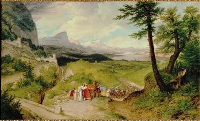 Hertigens avsked (målning på duk)