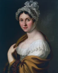 Porträtt av Johanna Rosine Wagner, född Patz (1774-1848), mor till Richard Wagner, målning av Ludwig Geyer (1779-1821)
