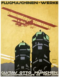 Flygmaskiner - verk, affischer. 1912 (litografi)