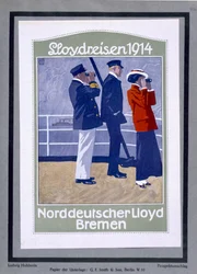 Affisch som visar kryssningsfartygets däck