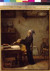 Forskare i arbete av Knaus, Ludwig (1829-1910). Olja på trä. State A. Pushkin Museum of Fine Arts, Moskva