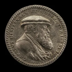 Karl V, 1500-1558, kung av Spanien 1516-1556, helige romerske kejsare 1519 [framsidan], 1542.