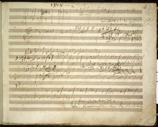 Lägg till. 31766, f.2 Symfoni nr 6 i F-dur, op. 68 även känd som Pastoralsymfonin (bläck på papper)