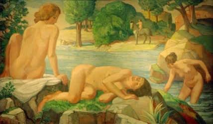 Sommar (kvinnor vid dammen)