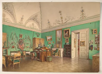 Interiör av storhertig Mikhail Nikolajevitjs arbetsrum i Sankt Petersburg