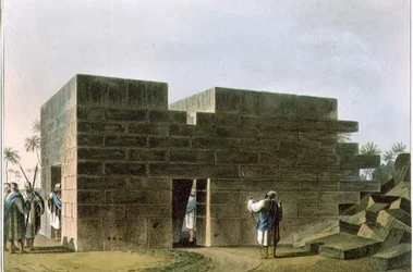 Jupiter Ammons tempel i Libyen, skylt 70 från "Views in the Ottoman Dominions", pub. av Robert Bowyer (1758-1834) 1810 (akvatint)