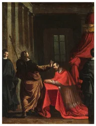 North Transept, San Roccos altare 1635, 45, Genovesino 1645, Signatura del Cardinal, målad nedre höger