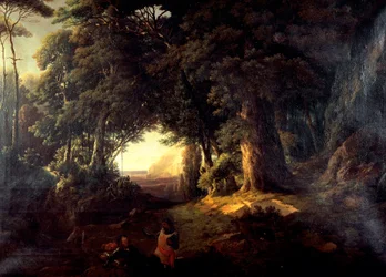 Clorindas dop, av Luigi Ashton (1824-1884), olja på duk, 87x120 cm