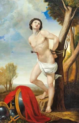 Martyrdom of St Sebastian, av Luigi Asioli (1817-77), olja på duk