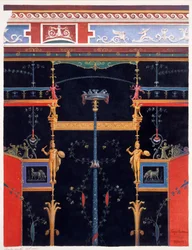 Väggdekorationer från Aulus Vettius hus, Pompeji, ca 36-39 e.Kr.