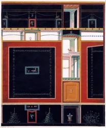 Väggdekorationer från Aulus Vettius hus, Pompeji, ca 36-39 e.Kr., 1897
