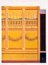 Väggdekorationer från Silverbröllopets hus, Pompeji, 1897