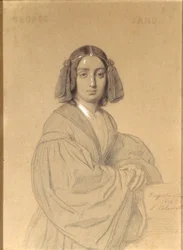 Porträtt av George Sand, 1837.
