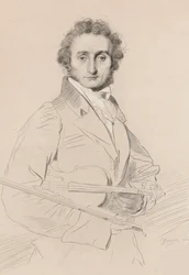 Porträtt av Niccolò Paganini 1782-1840, 1830.