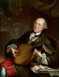Porträtt av kompositören Filippo Della Casa 17371810